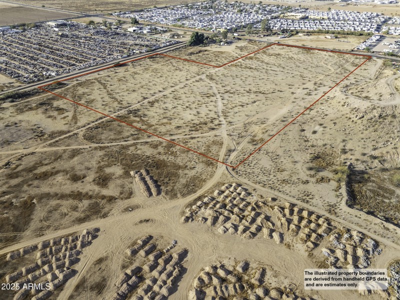 High Angle View to SW