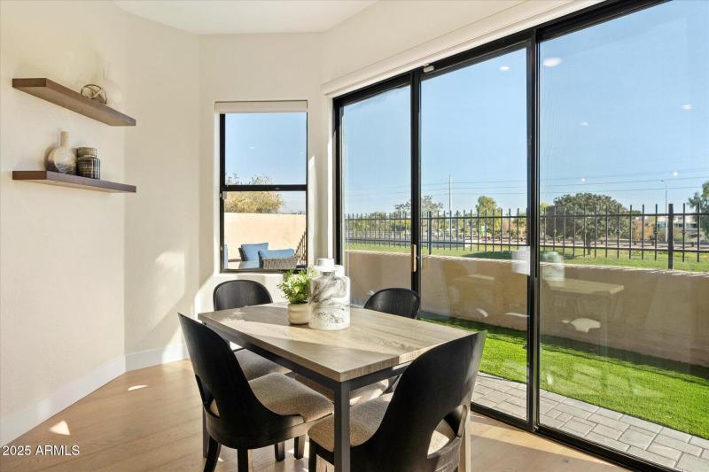 Beautiful patio outside of kitchen