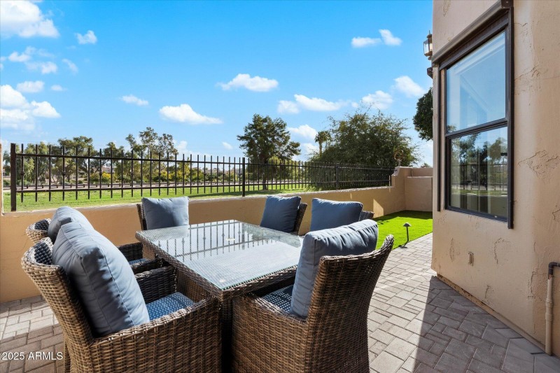paver Covered Patio and Turf Area