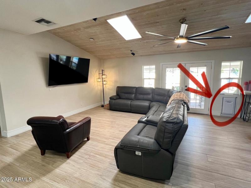 Formal with doggy door