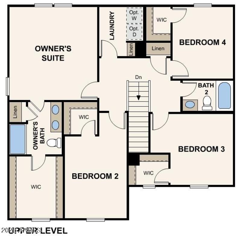 Jasmine Upper Level Floor Plan