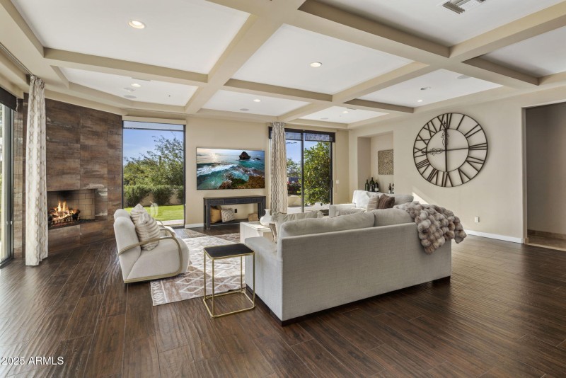 Family room fireplace