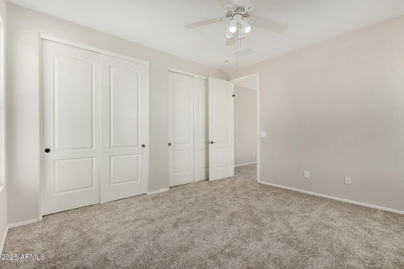 Bedroom off Loft Closets