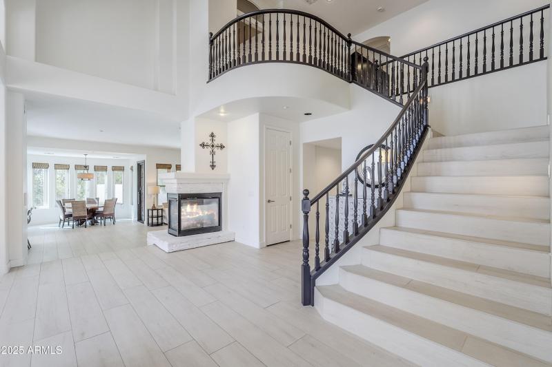 Stunning ceramic tile floors and stairs!