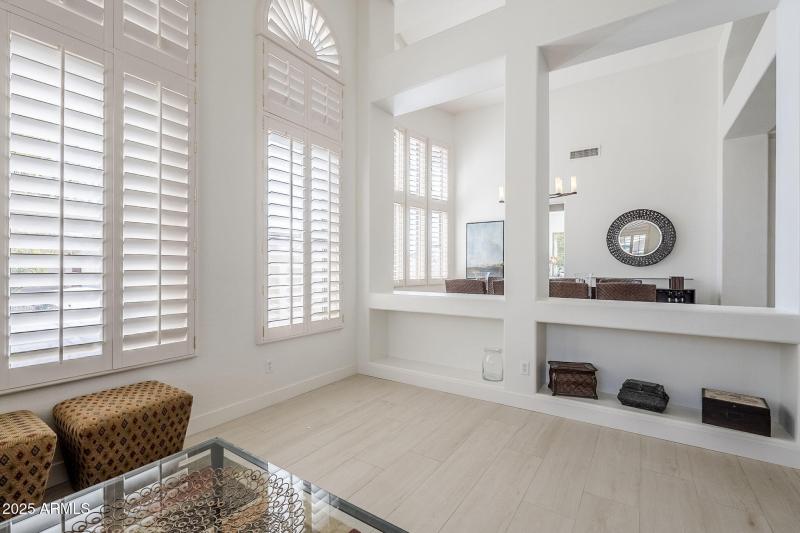 View from living room to dining area