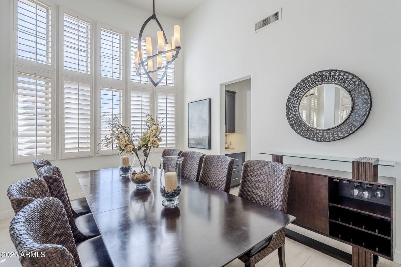 Spacious dining room