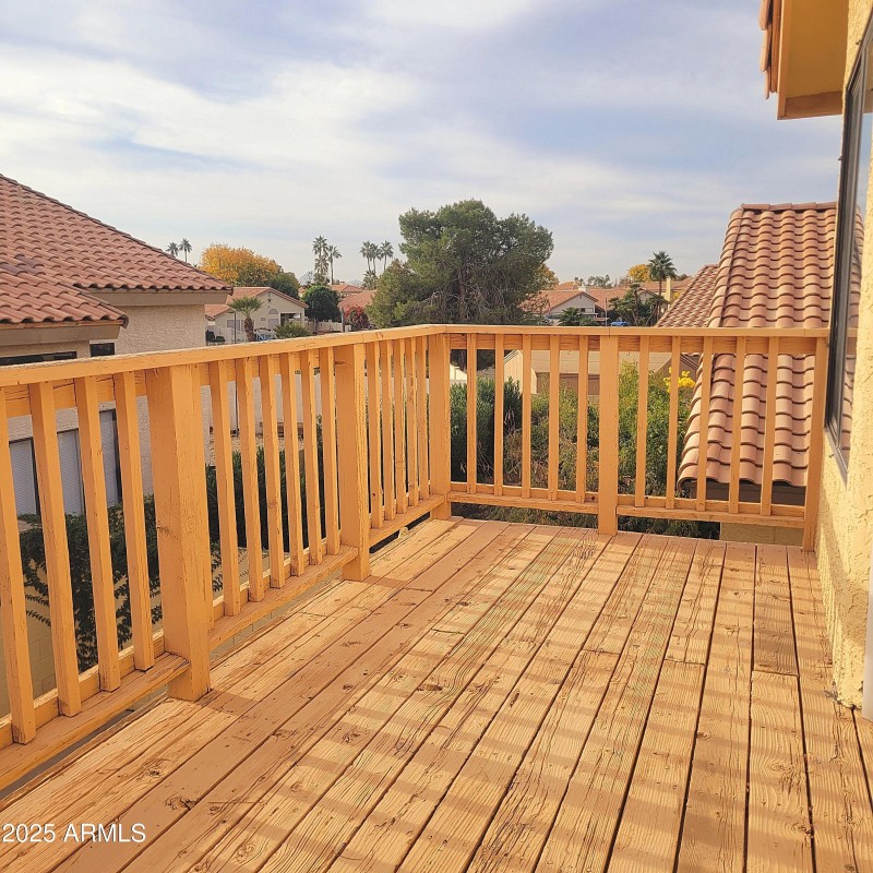 Balcony with lake view