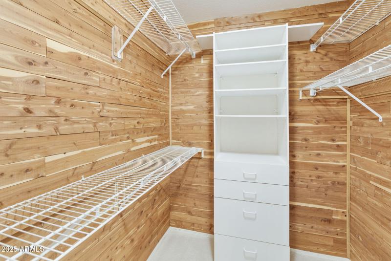 Cedar lined closet