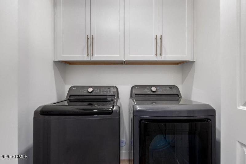 Washer and Dryer as well as Upper Cabine