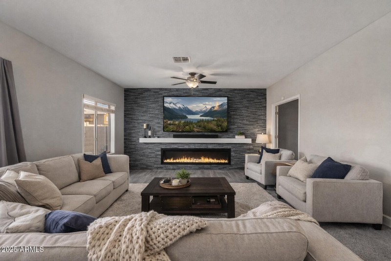 Virtually Staged Living Room