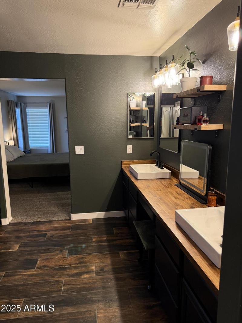 Primary bath view to bedroom