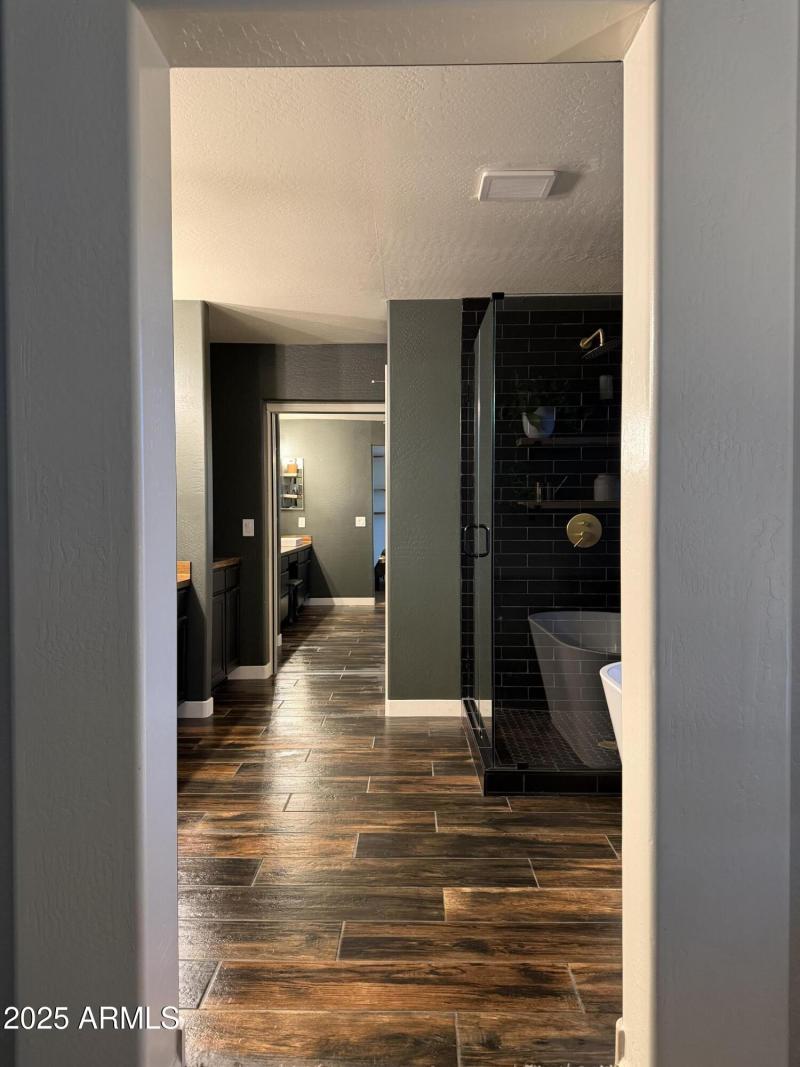 Primary bath view from bedroom