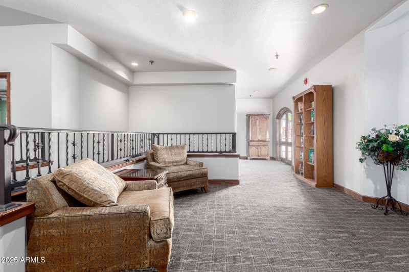 Reading area in upstairs at clubhouse