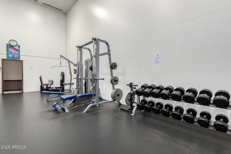 Free weights at Clubhouse