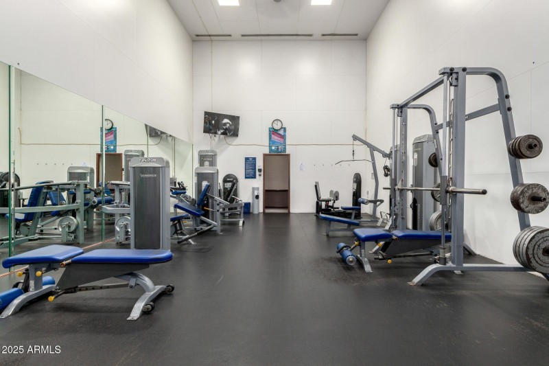 Free weight room at Clubhouse