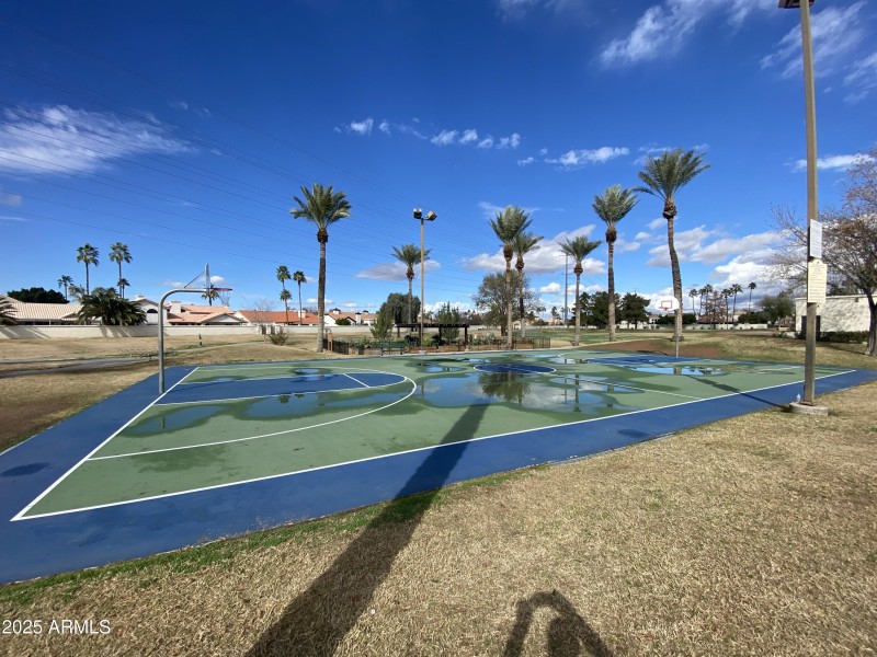 Outdoor basketball court