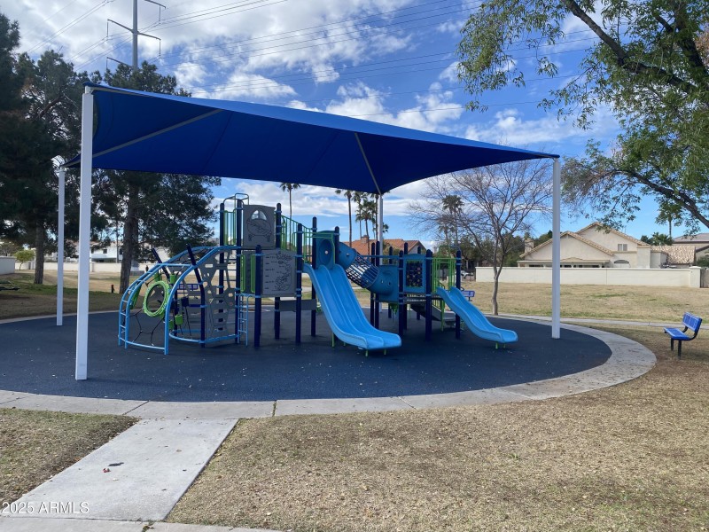 Playground next to basketball court