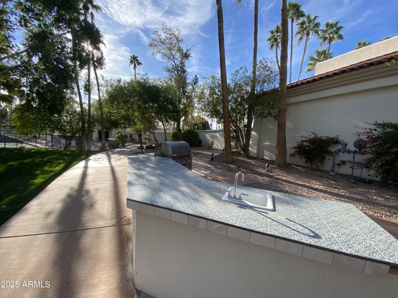 BBQ area next to tennis courts