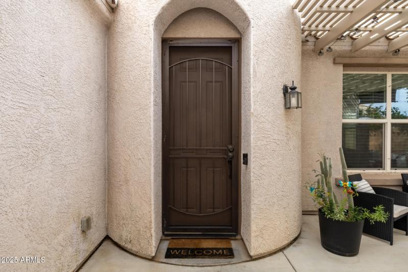 Front Entry With Custom Screen Door