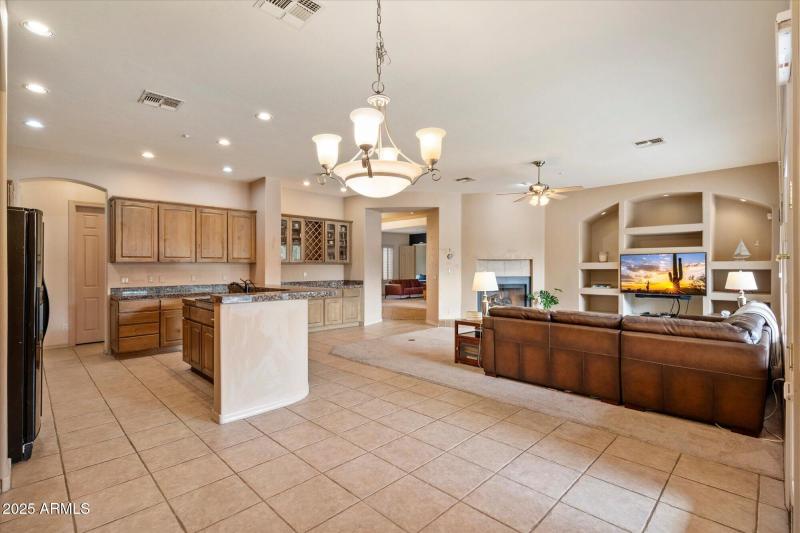 Kitchen open to the Familyroom