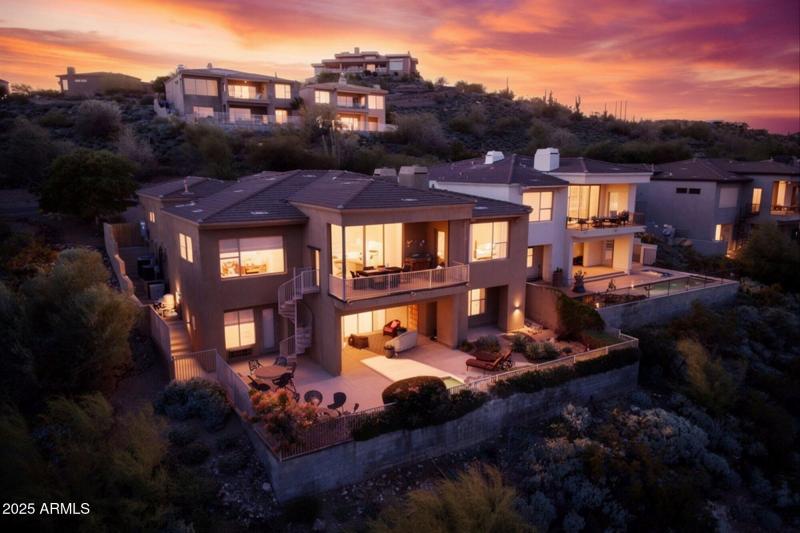 Rear Elevation at Twilight