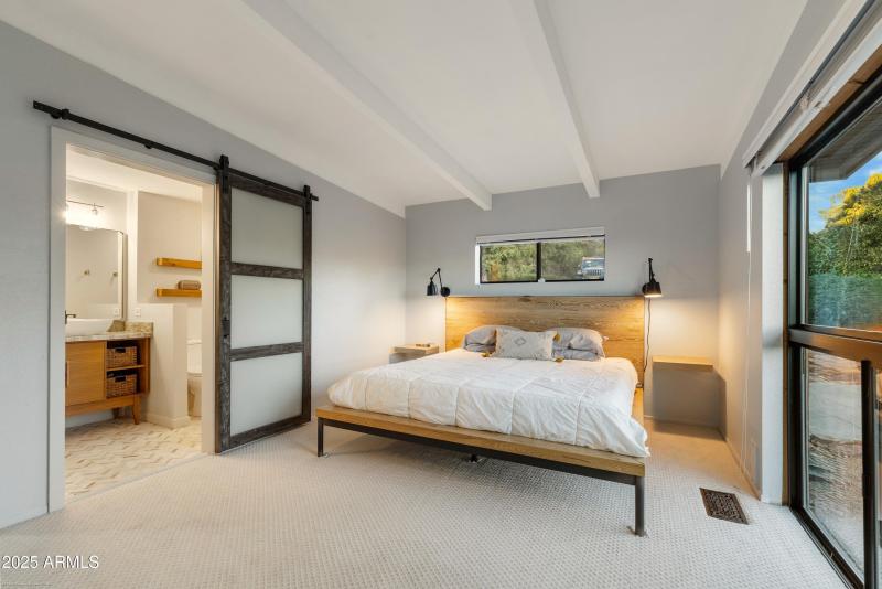 Looking towards bathroom