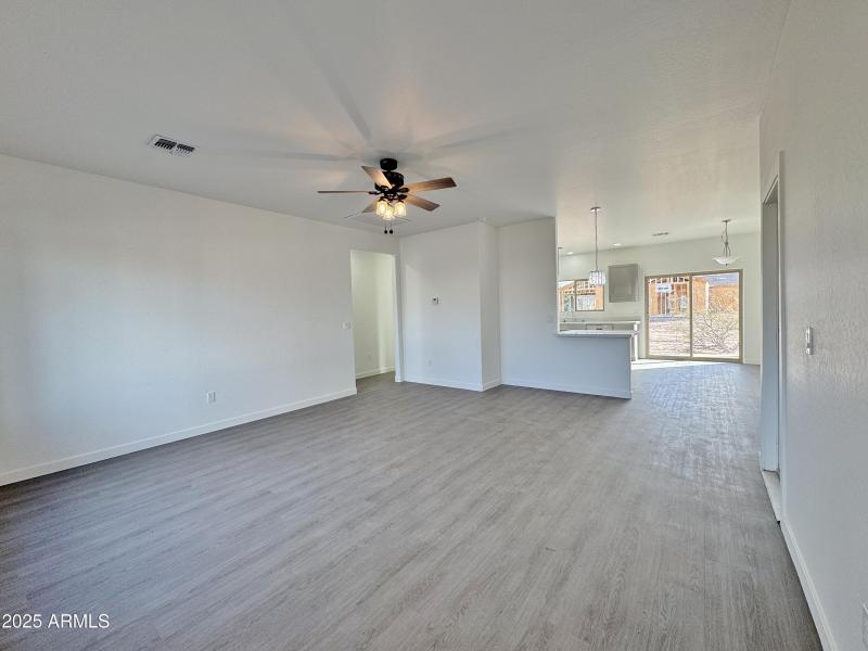 living room from front entry