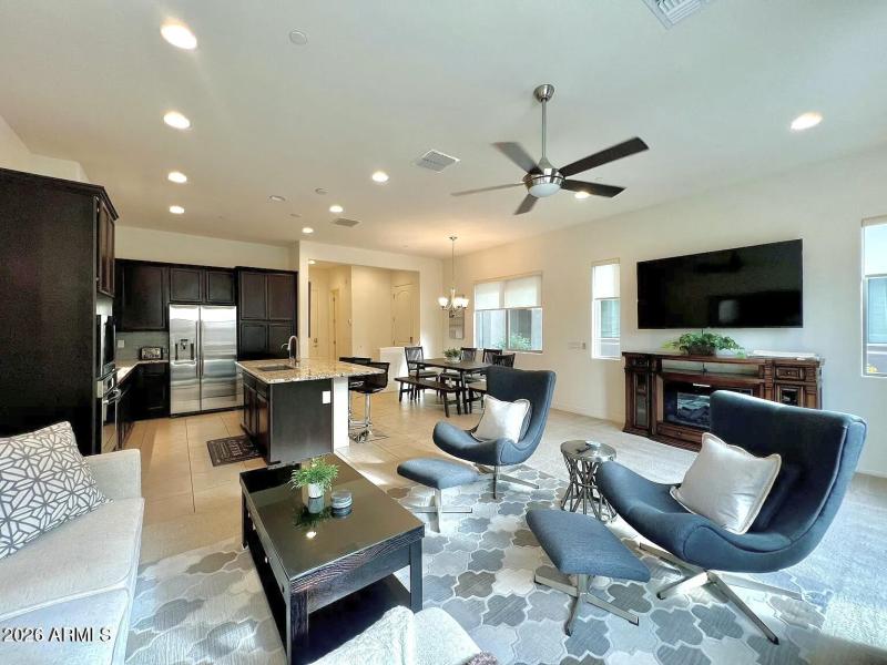 Family Room, Kitchen & Dining