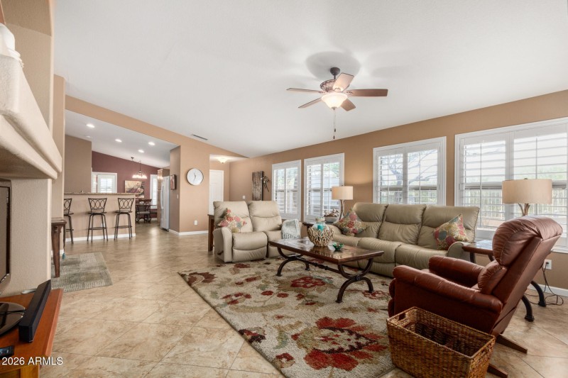 Into a fabulous open flow floor plan!