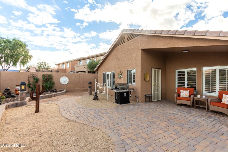 Covered patio for morning coffee