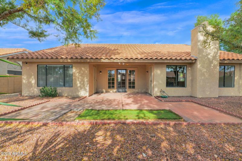 Covered Patio facing south
