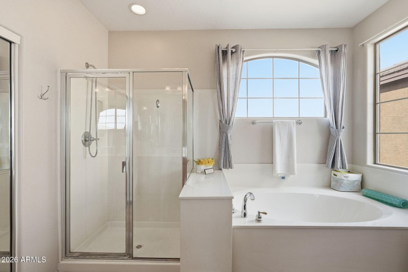 Separate Garden Tub and Shower