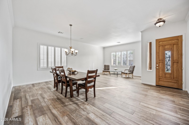 Formal dining & living rooms