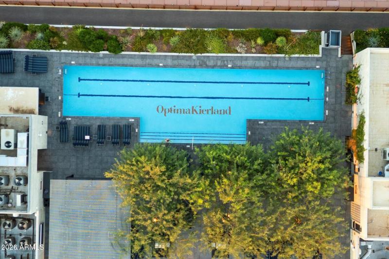 Aerial View of Rooftop Pool