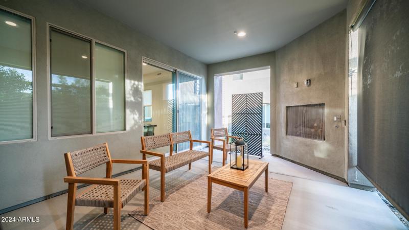 Private Patio with Fireplace