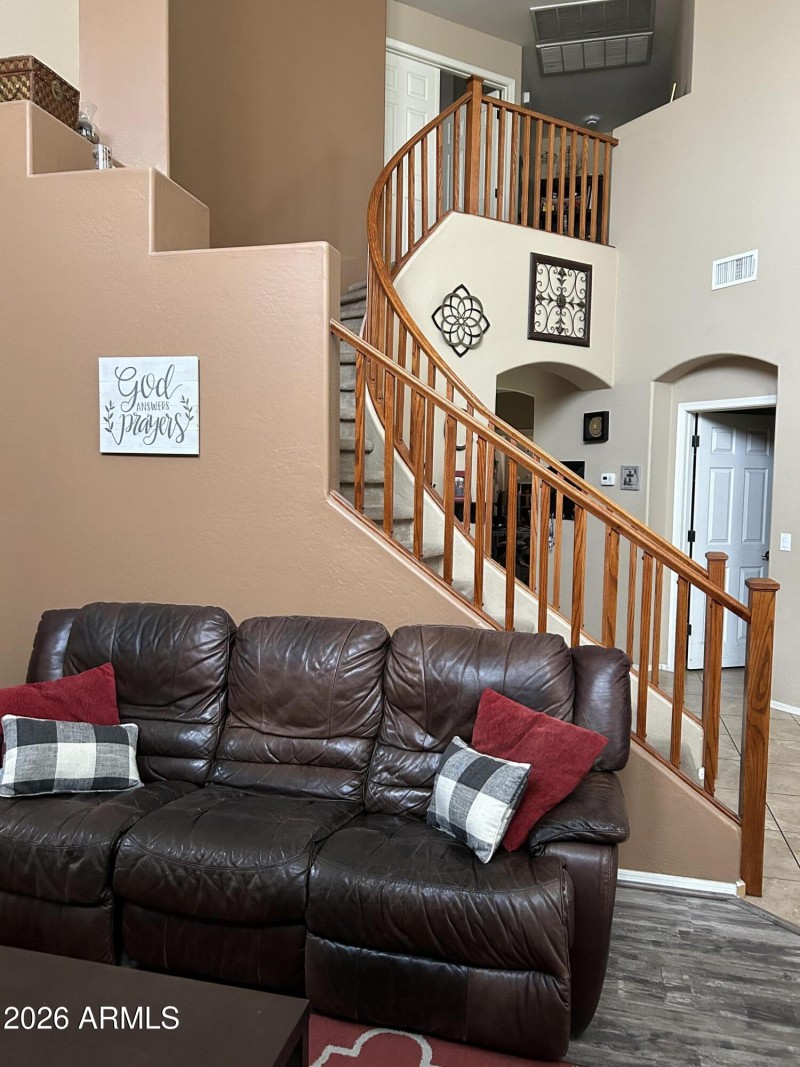 Living Room view of Staircase