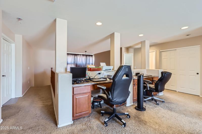Loft built-in work/study area