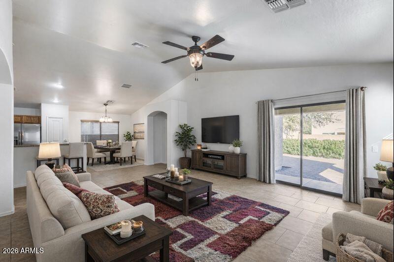 Virtually Staged Living Space