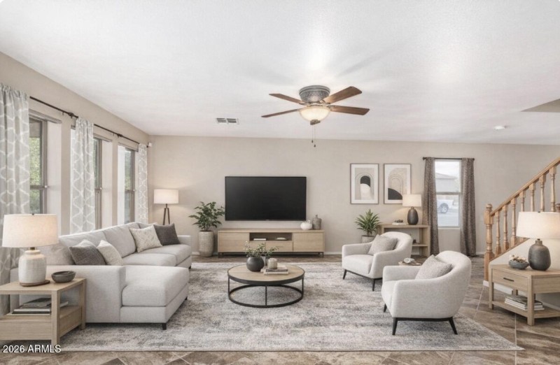 Virtually Staged- Living Room