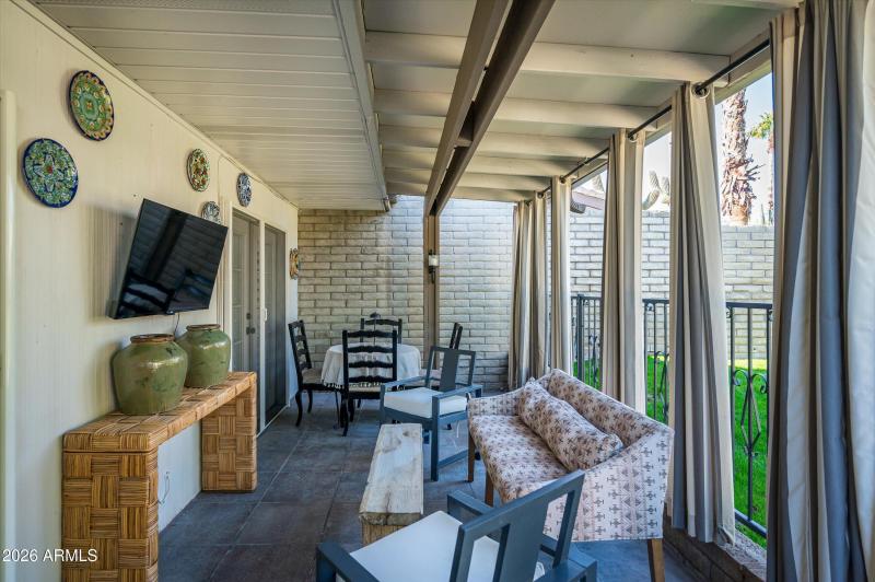 North-Facing Covered Patio