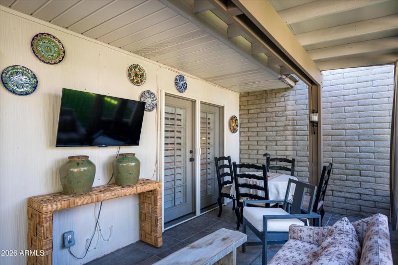 North-Facing Covered Patio