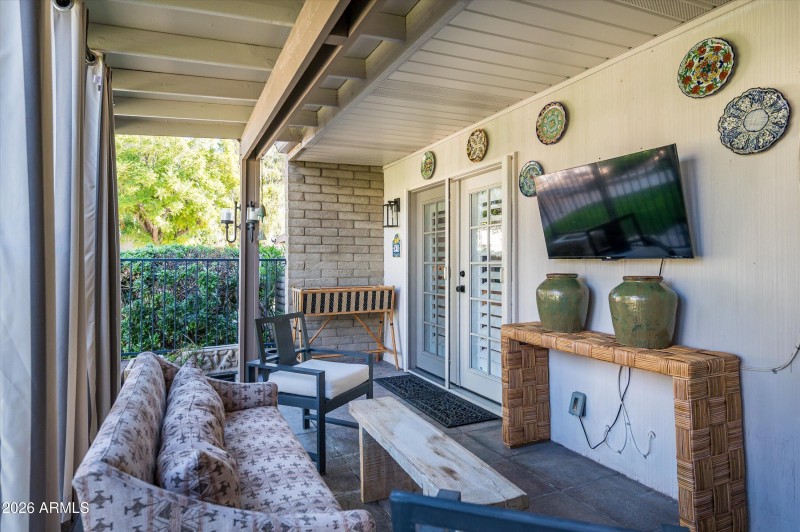 North-Facing Covered Patio