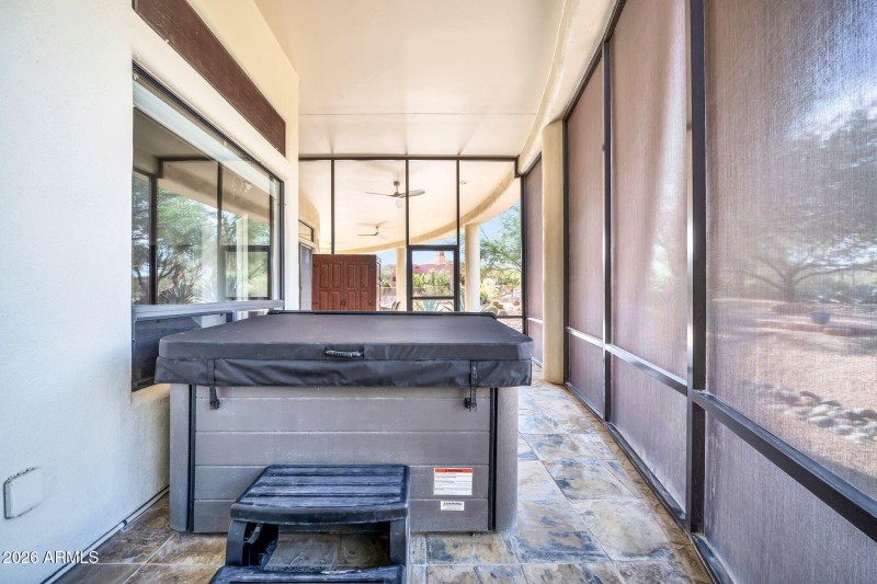 Enclosed Hot Tub off Patio