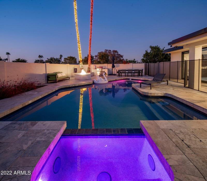 Backyard with Heated Pool