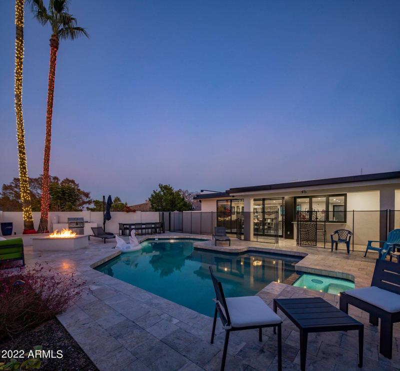 Backyard with Heated Pool