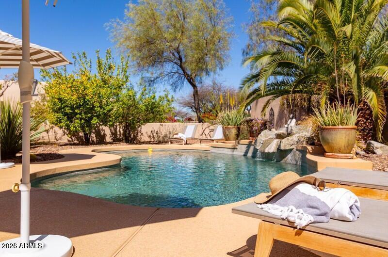 Outdoor trees and pool
