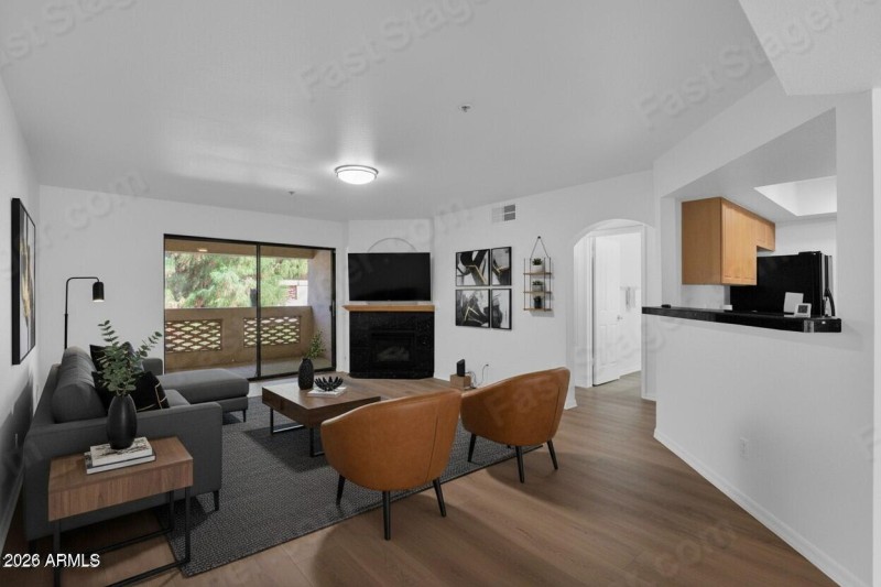 Living Room, virtually staged