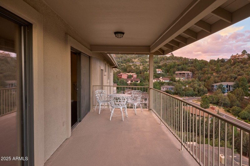 Outside balcony views looking to the Eas