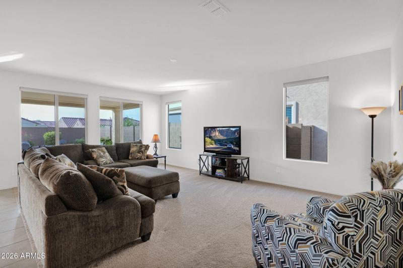 Family Room with lots of light