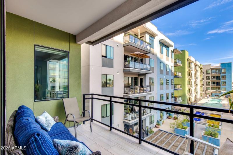 Balcony pool view